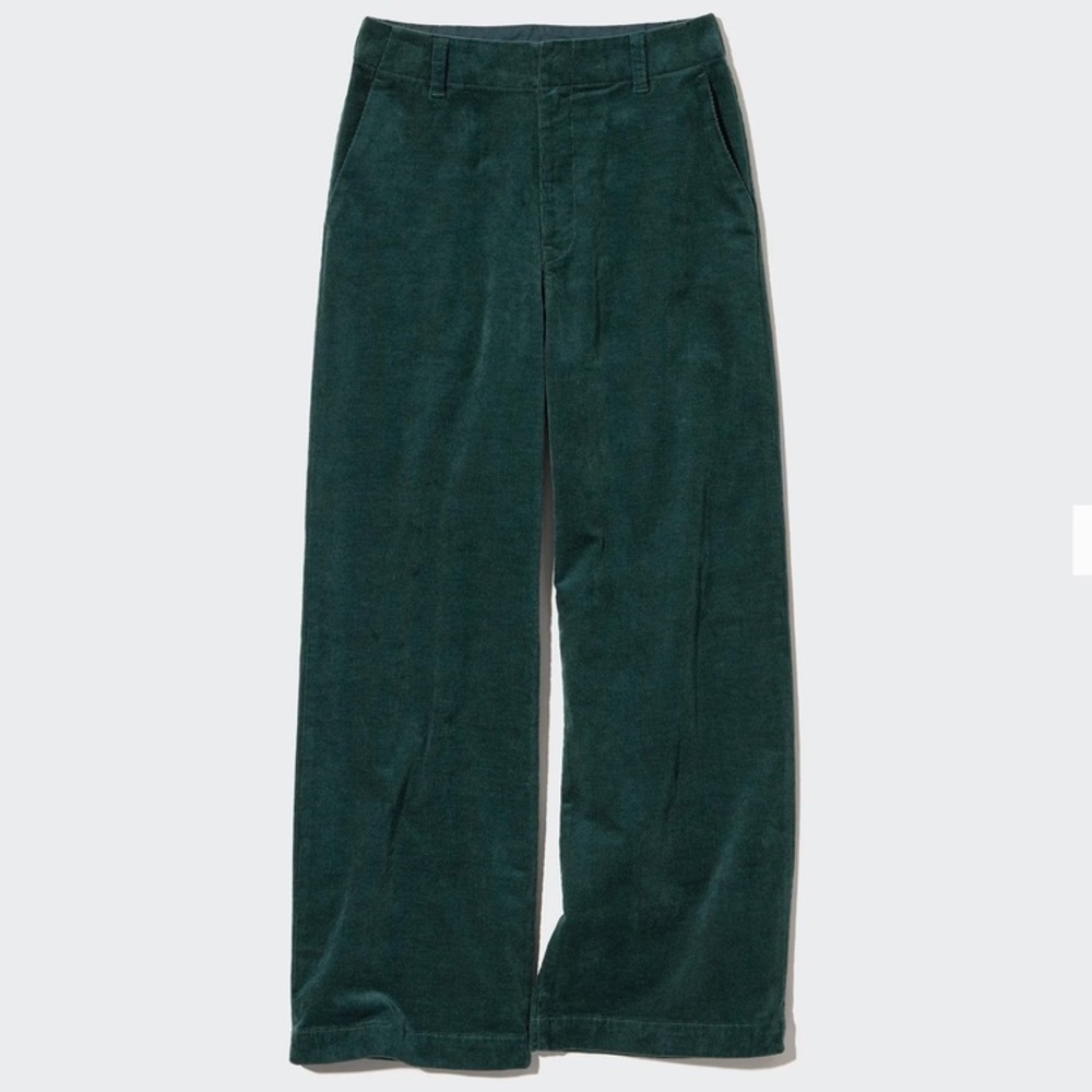 NWT Uniqlo Wide-Fit Corduroy Pants — Green, XL, 26” inseam